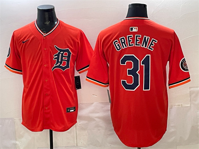 Men's Detroit Tigers #31 Riley Greene Orange 2026 Alternate Vapor Premier Limited Stitched Baseball Jersey